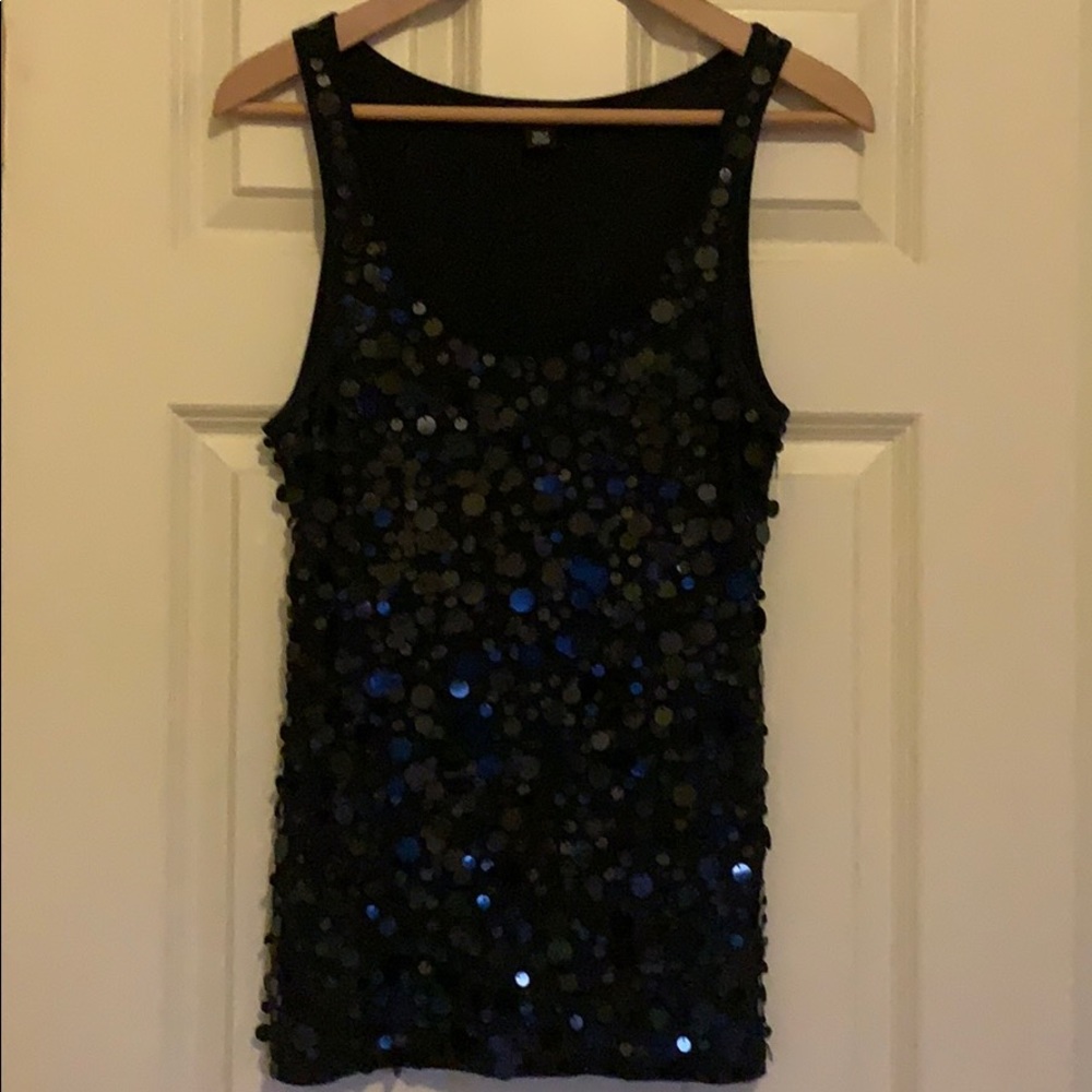 DKNY Tank Top Sequins Black